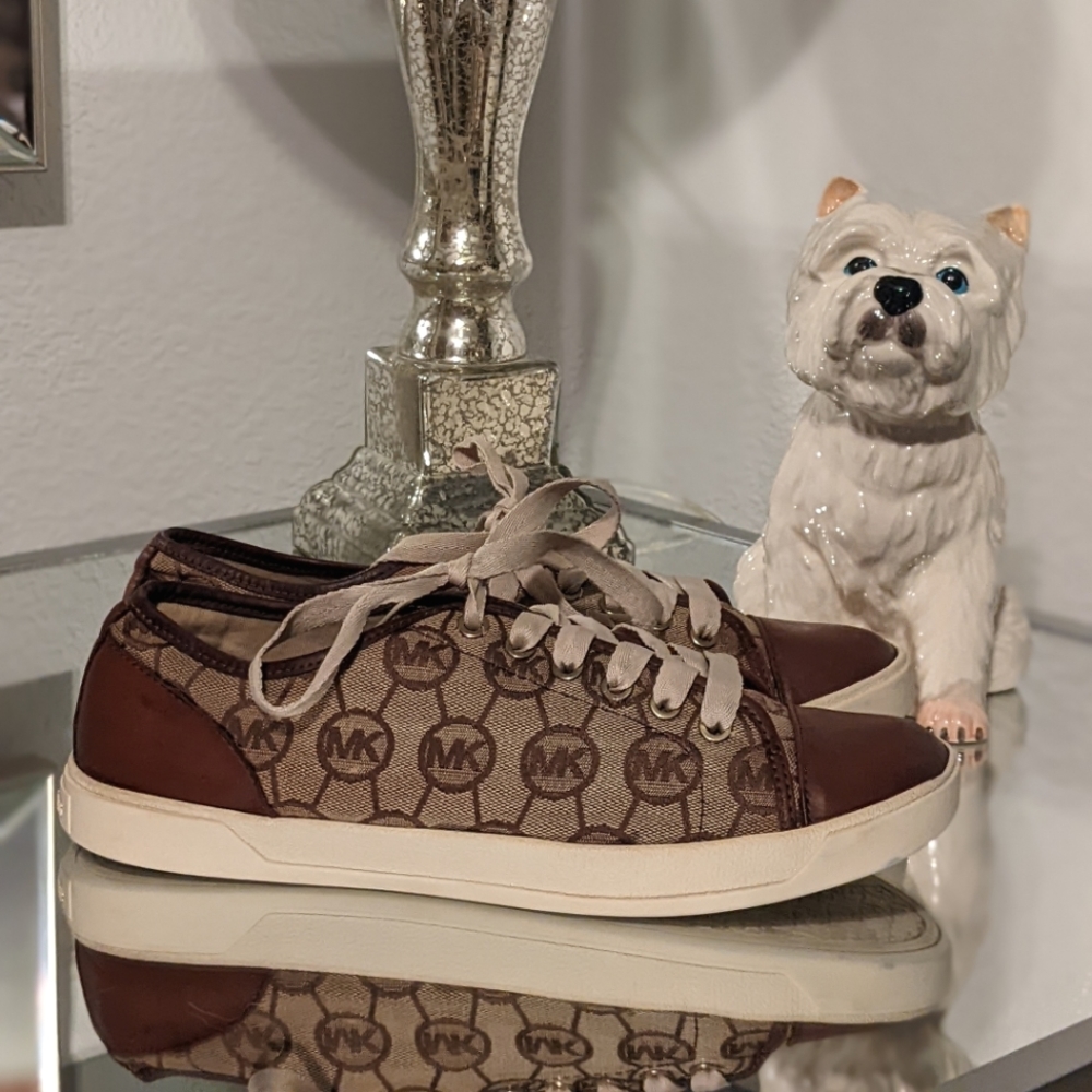 Michael Kors brown and tan women sneakers size 8.5